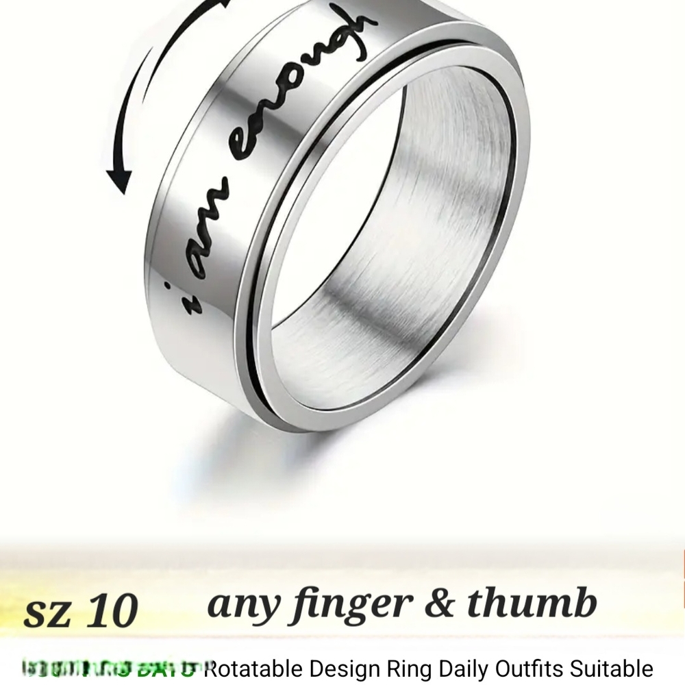 Silver Rotatable Design Ring for Men Or Women